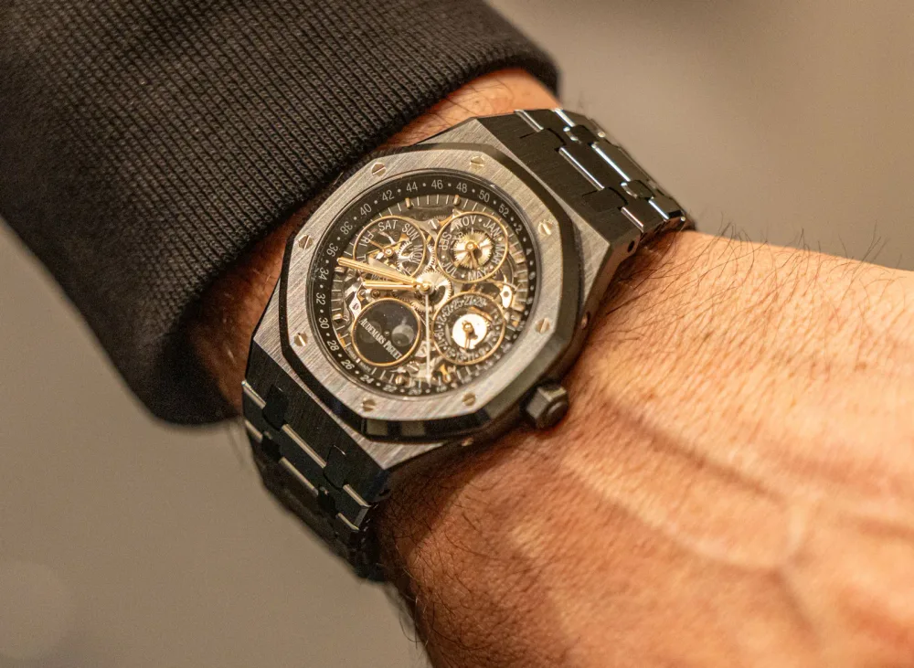 Audemars Piguet Royal Oak Perpetual Calendar openworked black ceramic available for trade